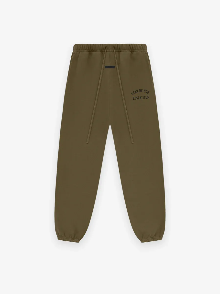 ESSENTIALS OLIVE FLEECE  SWEATPANTS