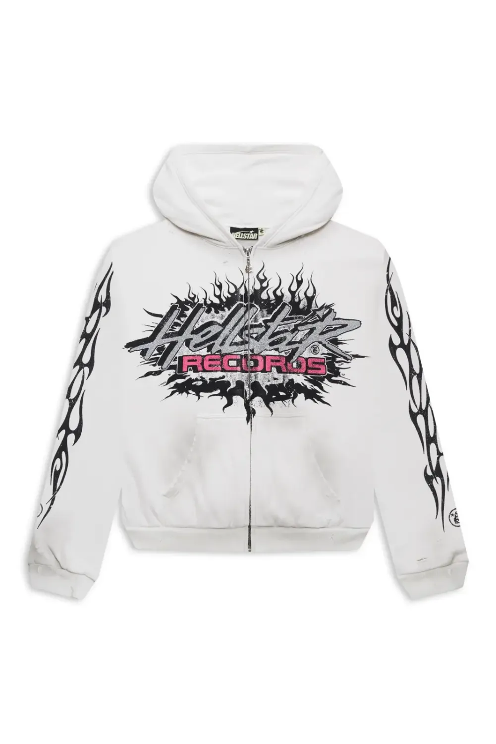 HELLSTAR RECORDS GLITTER ZIP UP HOODIE