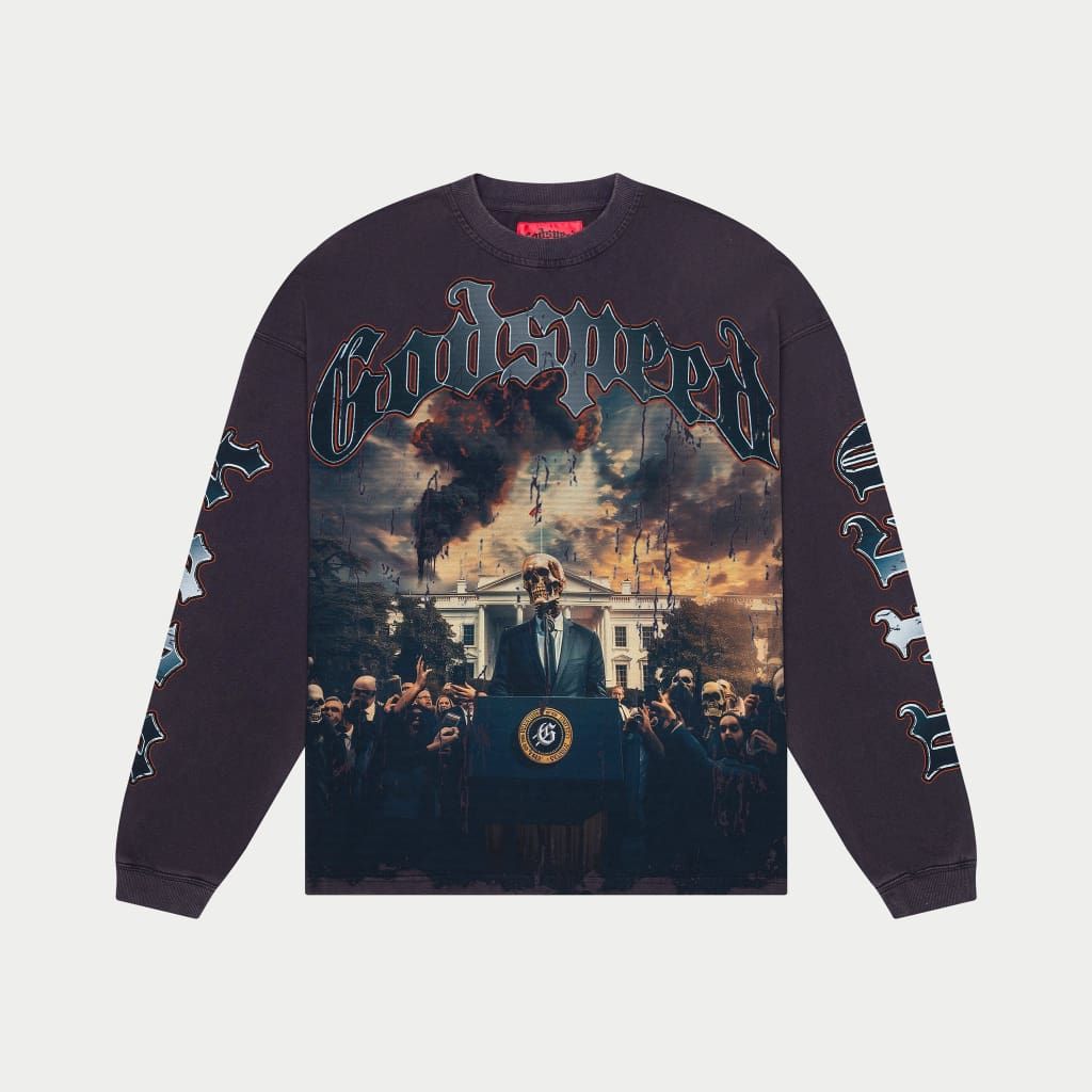 GODSPEED V.O.D 2024 NAVY WASH LS TEE