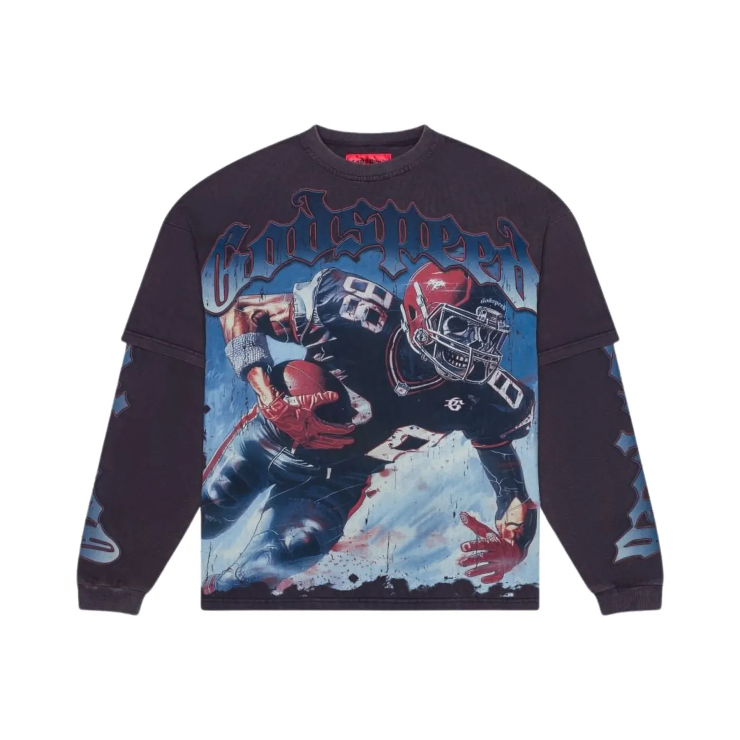 GODSPEED ENDZONE L/S TEE BLK