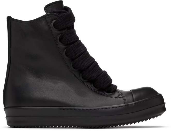 RICK OWENS JUMBO LACE TRIPLE BLACK
