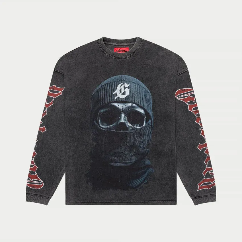 GODSPEED GREY WASH BALACLAVA L/S TEE