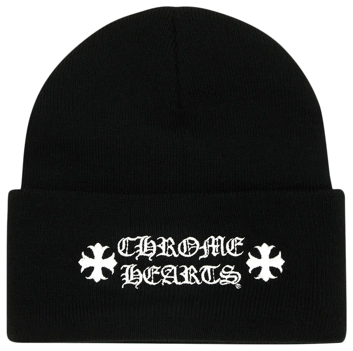 CHROME HEARTS LOGO BLACK  BEANIE