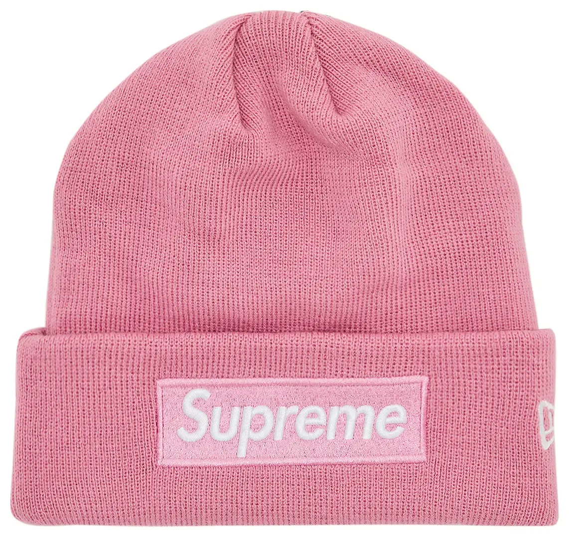SUPREME NEW ERA BOX LOGO DUSTY PINK BEANIE