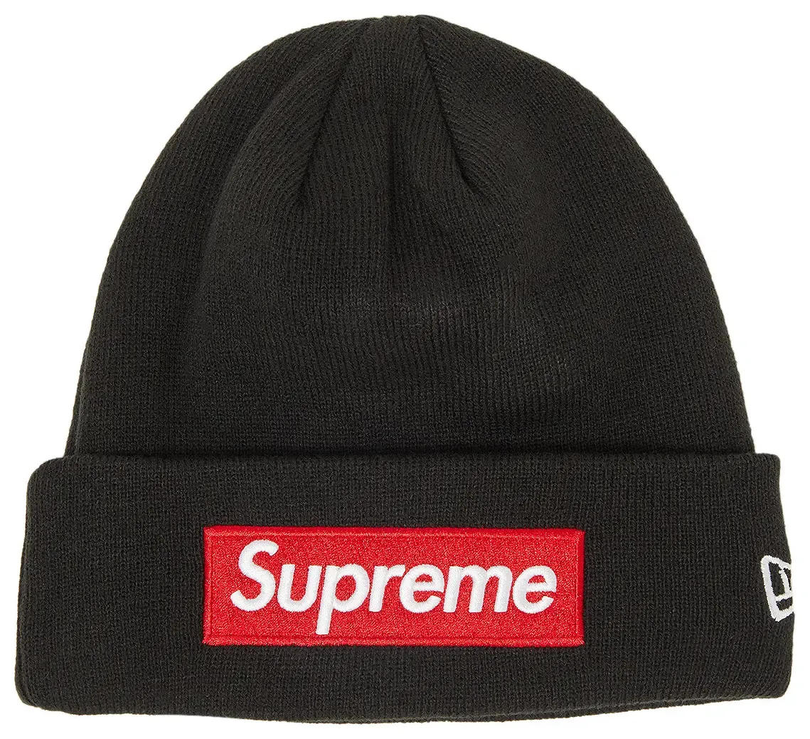 SUPREME BLACK NEW ERA  BOX LOGO BEANIE