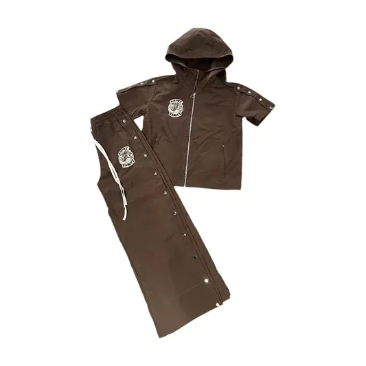 SAINT VANITY BROWN NYLON SWEATSUIT