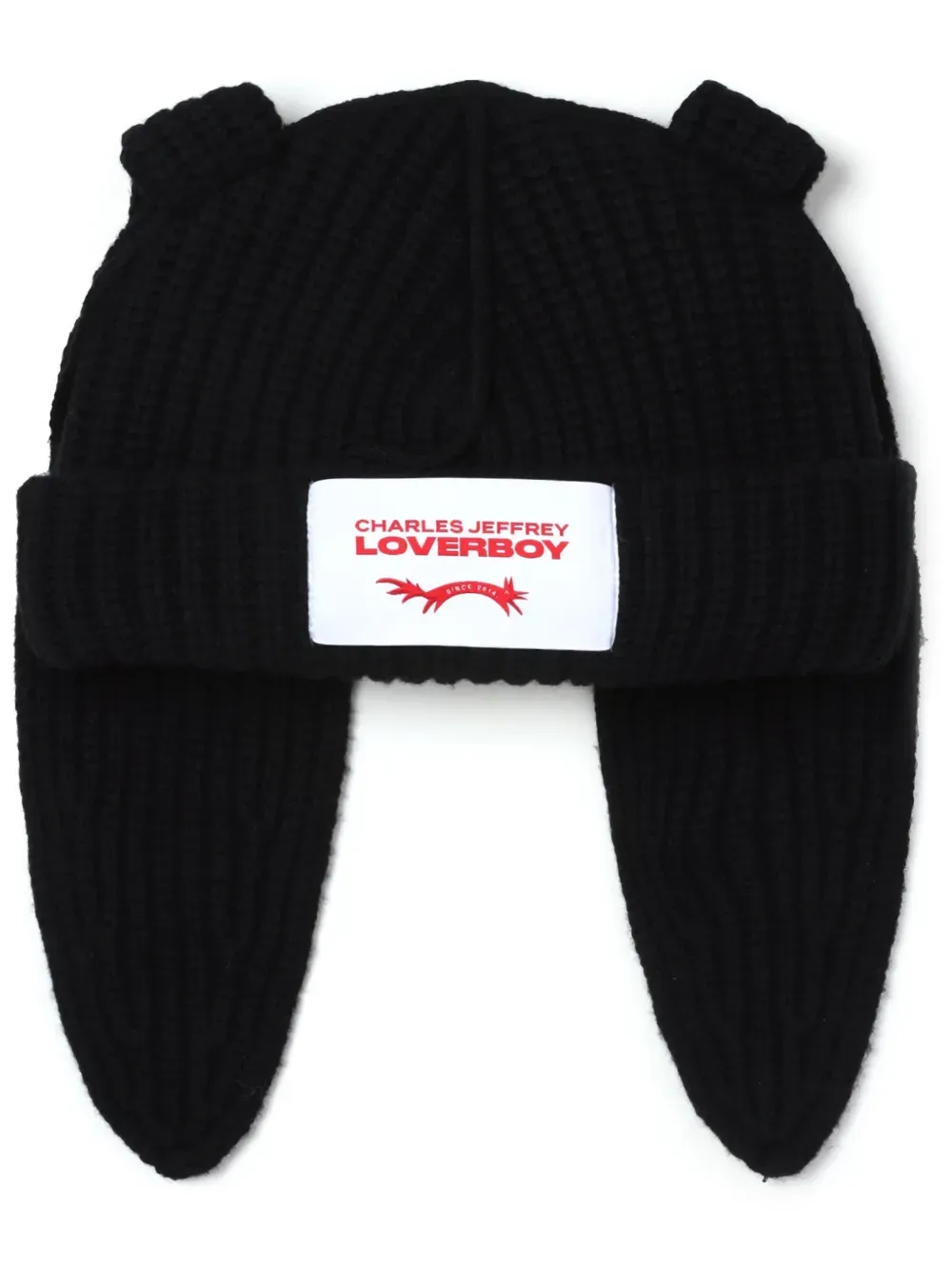 CHUNKY RABBIT BEANIE BLACK