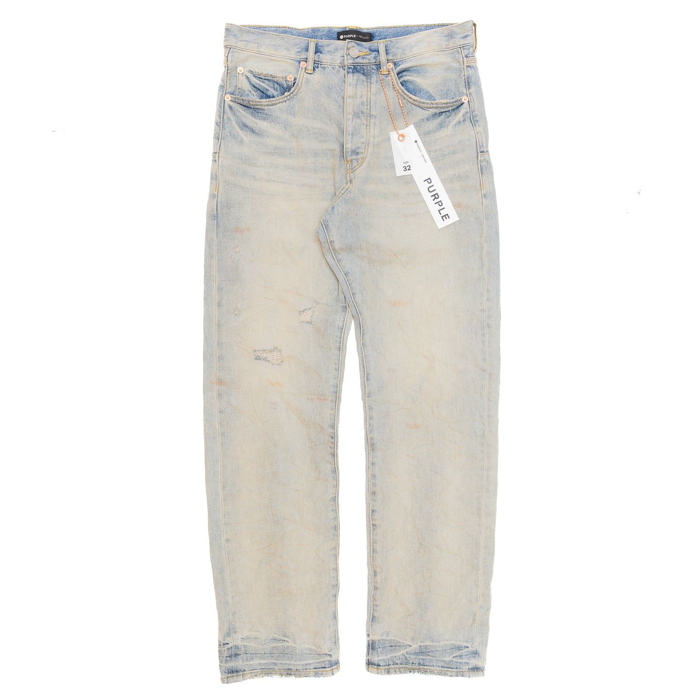 PURPLE BRAND SUPER LIGHT OIL REPAIR JEANS