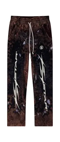 HELLSTAR STAR BROWN GRAFFITI  SWEATPANTS