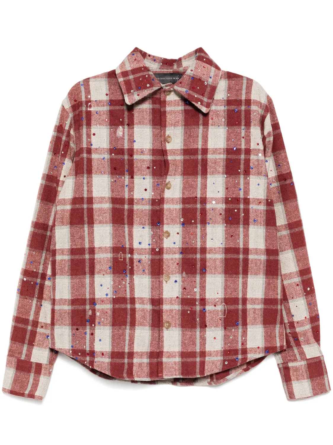 WHO DECIDES WAR FLANNEL BRICK RED