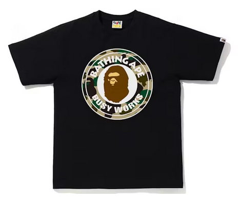 BAPE 1ST CAMO COLLEGE TEE TAN BUSY WORK