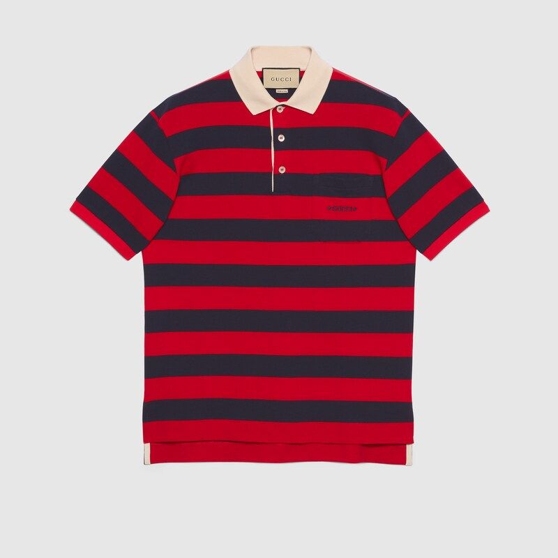 GUCCI JACQUARD STRIPED POLO SHIRT