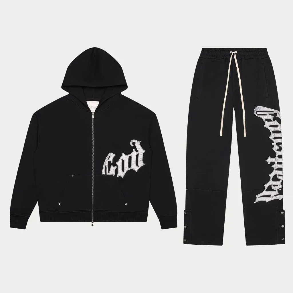 GODSPEED LOGO V2 BLACK/SILVER JOGGING SUIT