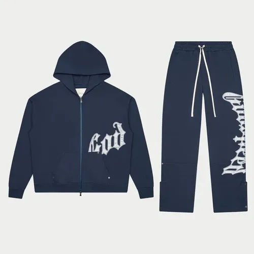 GODSPEED LOGO V2 NAVY/SILVER JOGGING SUIT
