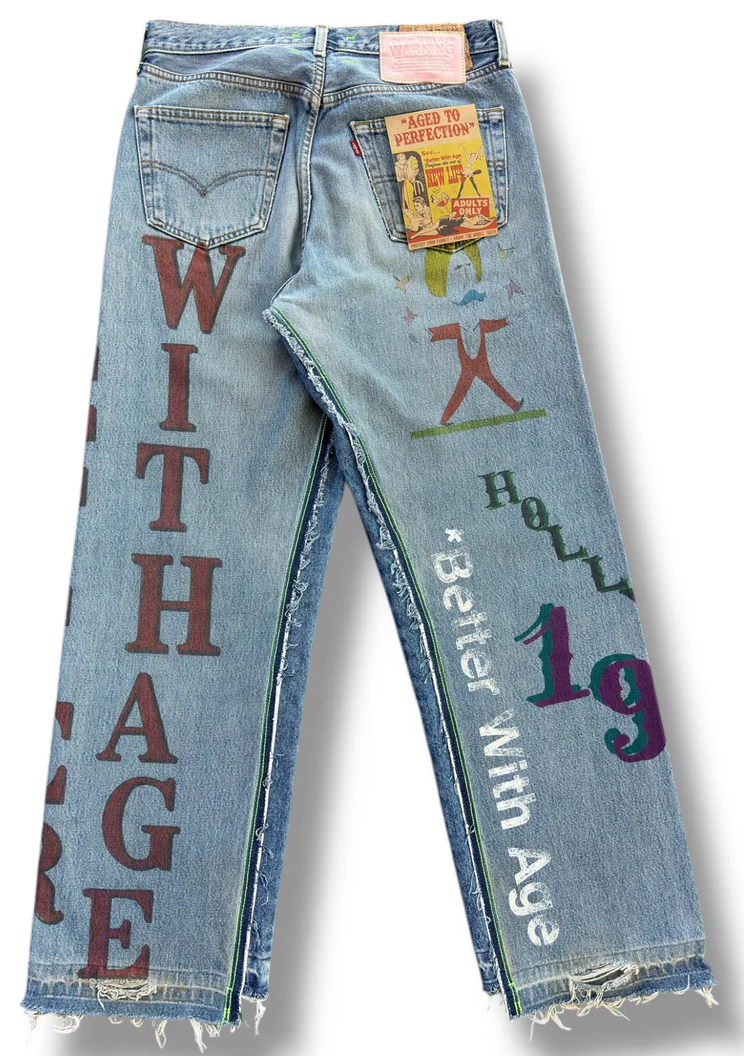 BETTER WITH AGE HARRISON DOUBLE WIDE DENIM JEANS
