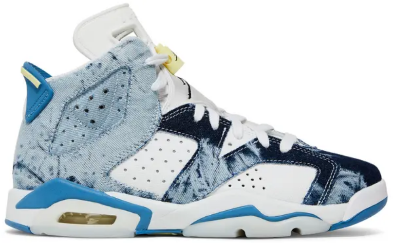 AJ 6 WASHED DENIM GS