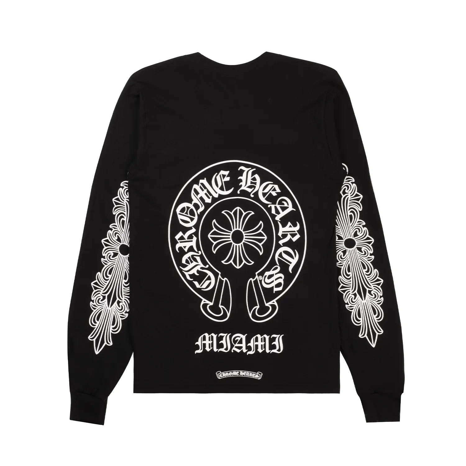 CHROME HEART BLACK MIAMI FLORAL L/S TEE