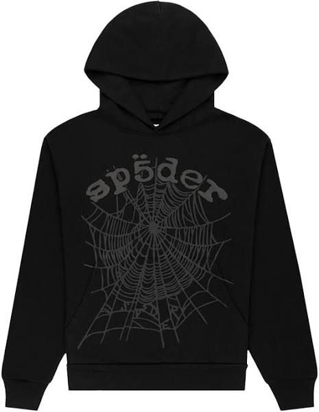 SP5DER PHANTOM WEB ZIP UP HOODIE BLACK