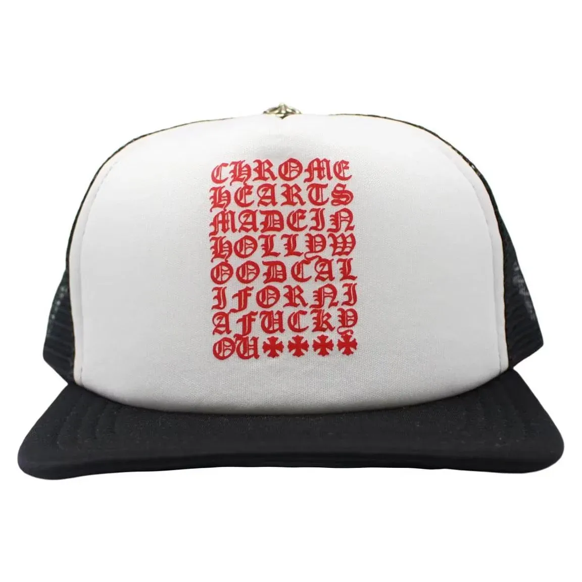CHROME HEARTS TRUCKER HAT BLACK/WHITE