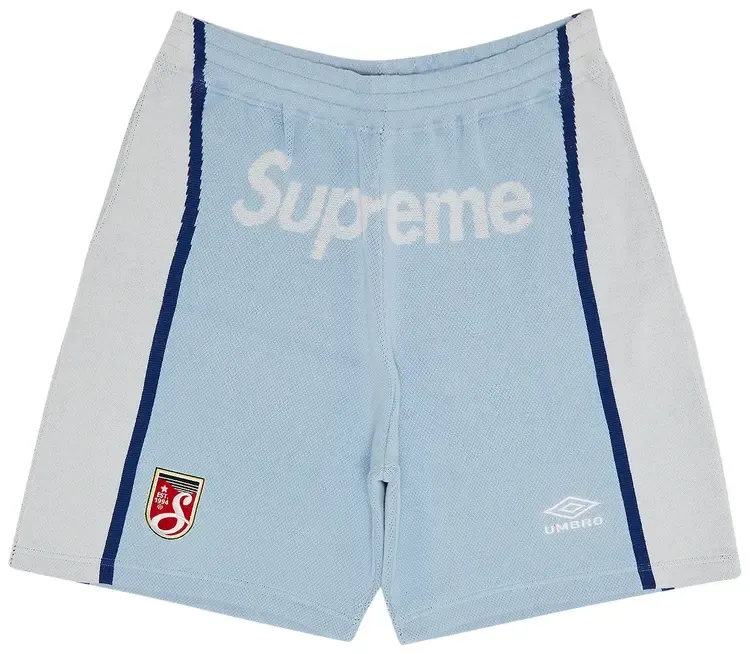 SUPREME UMBRO KNIT SOCCER SHORT BLUE
