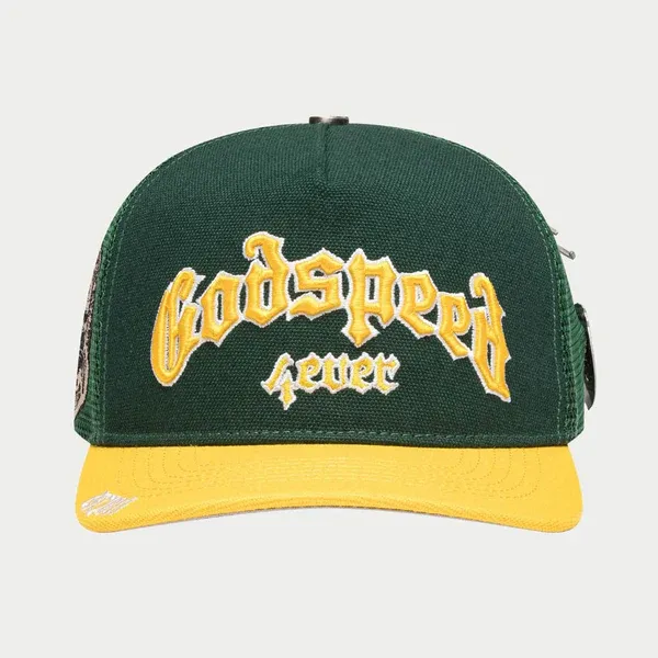 GODSPEED FOREVER TRUCKER HAT GREEN/YELLOW