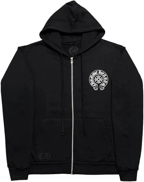 CHROME HEARTS BLACK MIAMI HORSESHOE ZIP UP