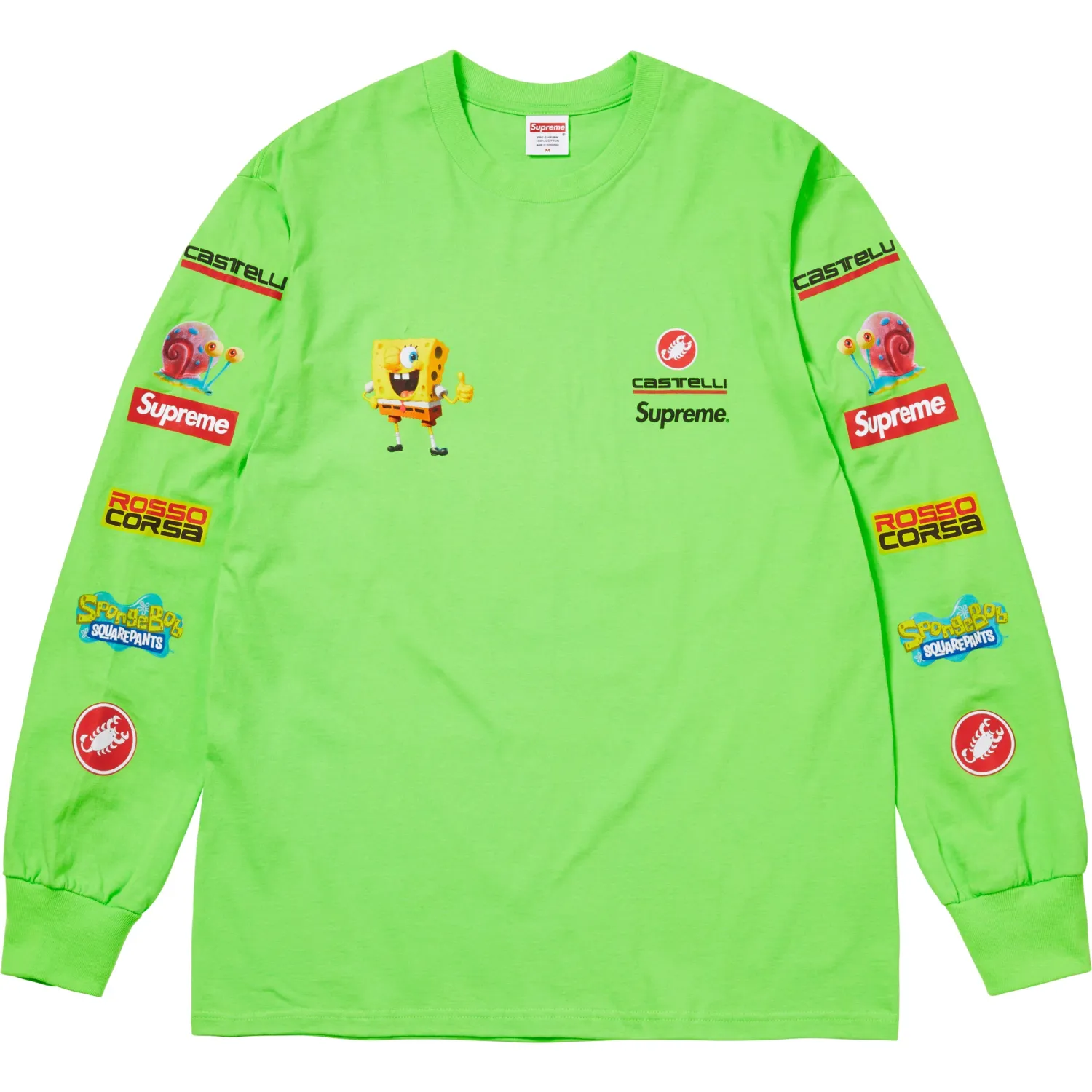 SUPREME SPONGEBOB/CASTELLI RACING L/S TEE GREEN