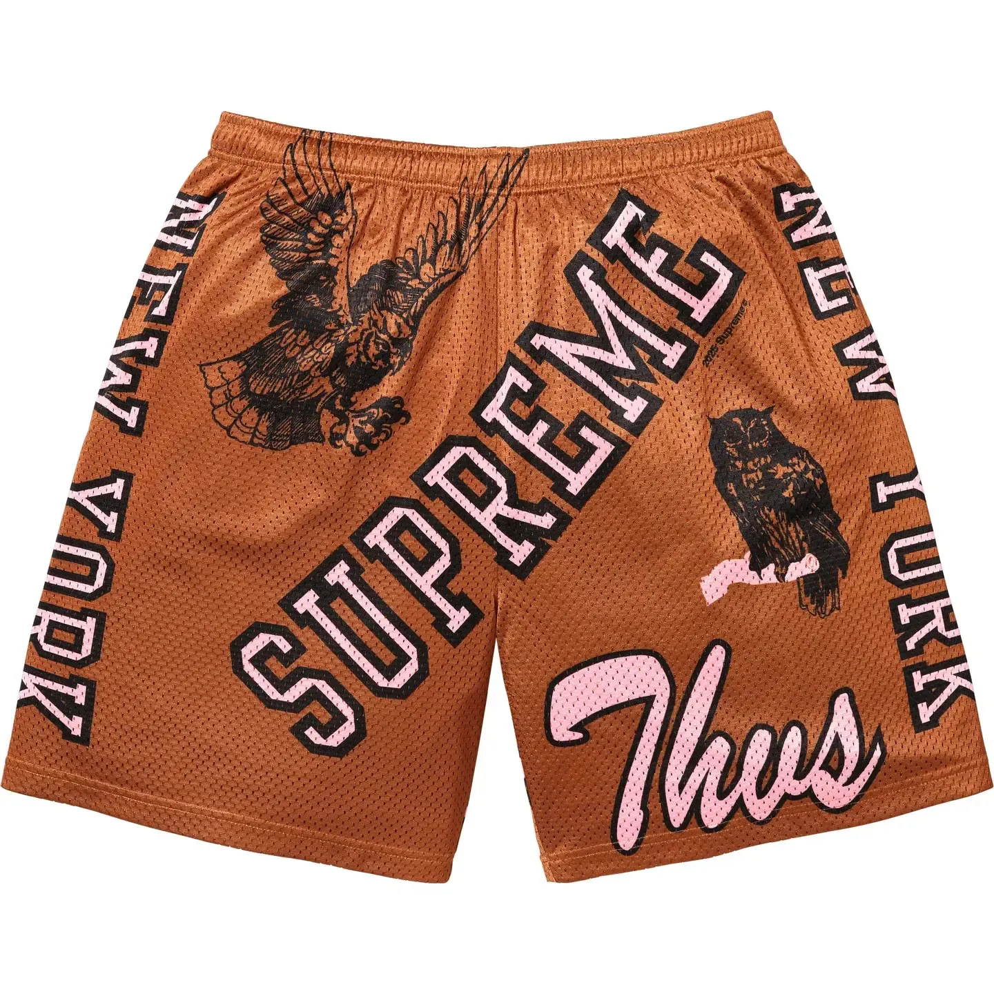 SUPREME VARSITY MESH SHORTS ORANGE