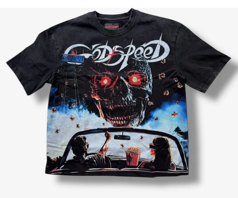 GODSPEED DRIVE IN BLACK WASH TEE