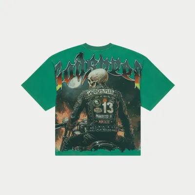 GODSPEED BIKER NATION SHAMROCK TEE