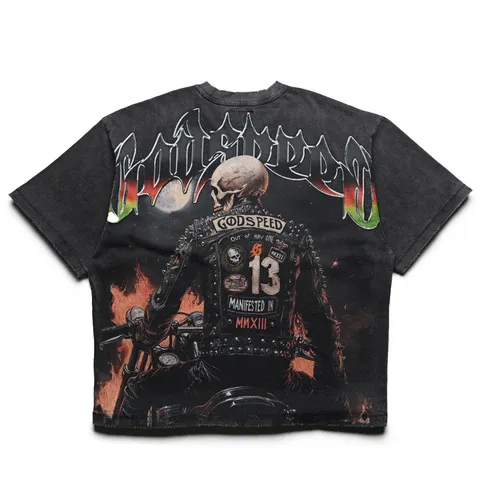 GODSPEED BIKER NATION GREY WASH TEE