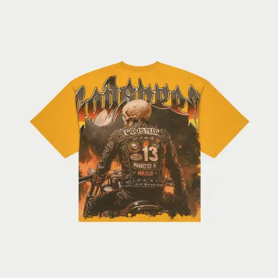 GODSPEED BIKER NATION MUSTARD TEE