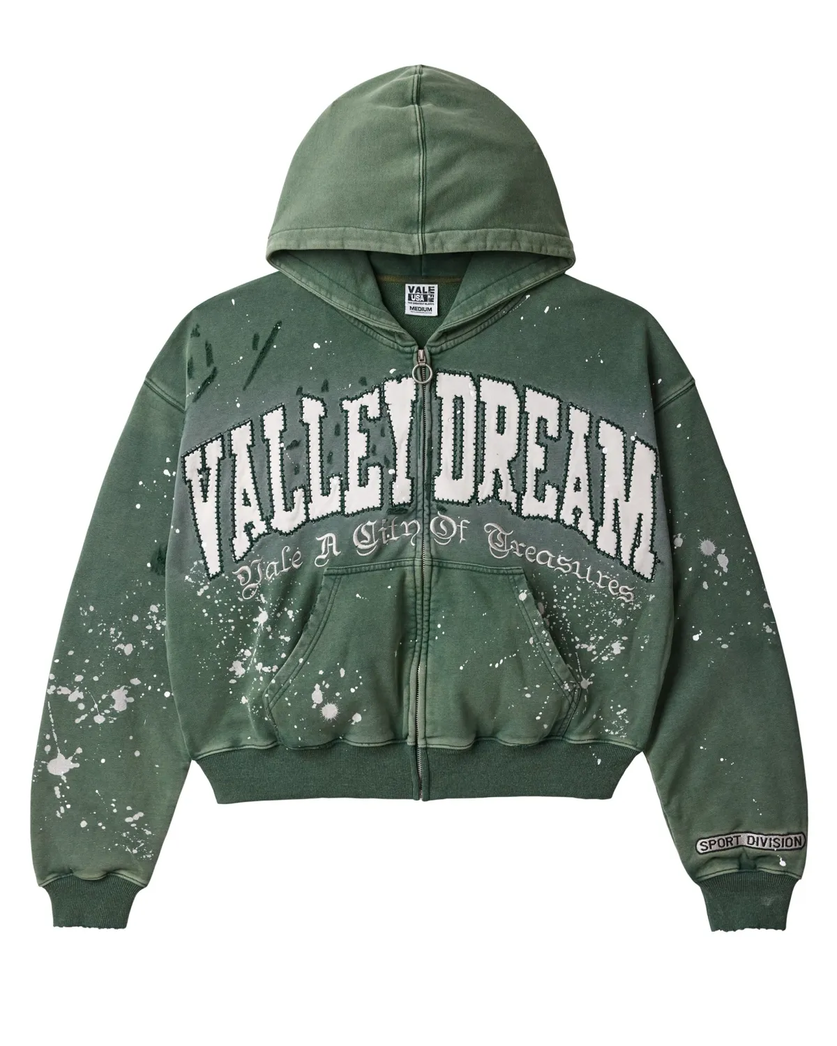 VALE PINE PAINT ZIP UP HOODIE