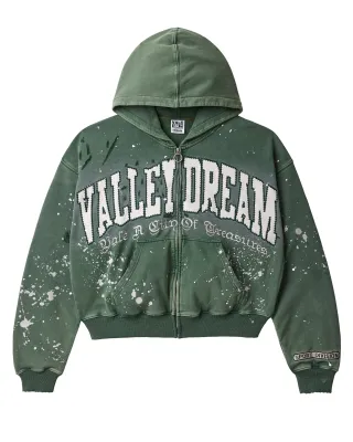 VALE PINE PAINT ZIP UP HOODIE