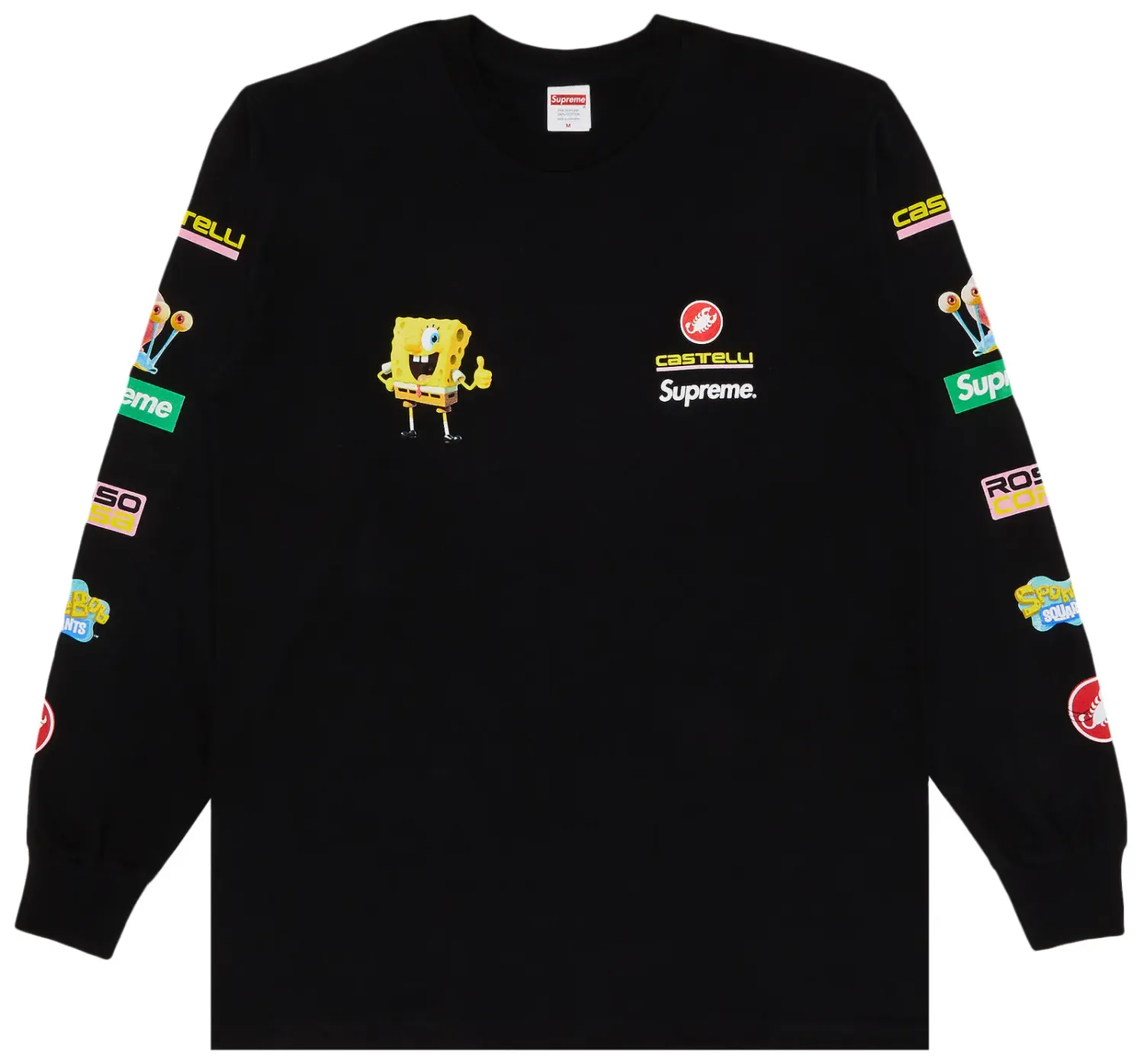 SUPREME SPONGEBOB/CASTELLI RACING L/S TEE BLACK