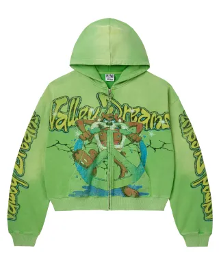 VALE GREEN TAZ ZIP UP HOODIE