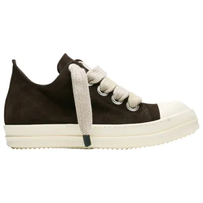 RICK OWENS HOLLYWOOD JUMBO LACED LOW  MAHOGANY