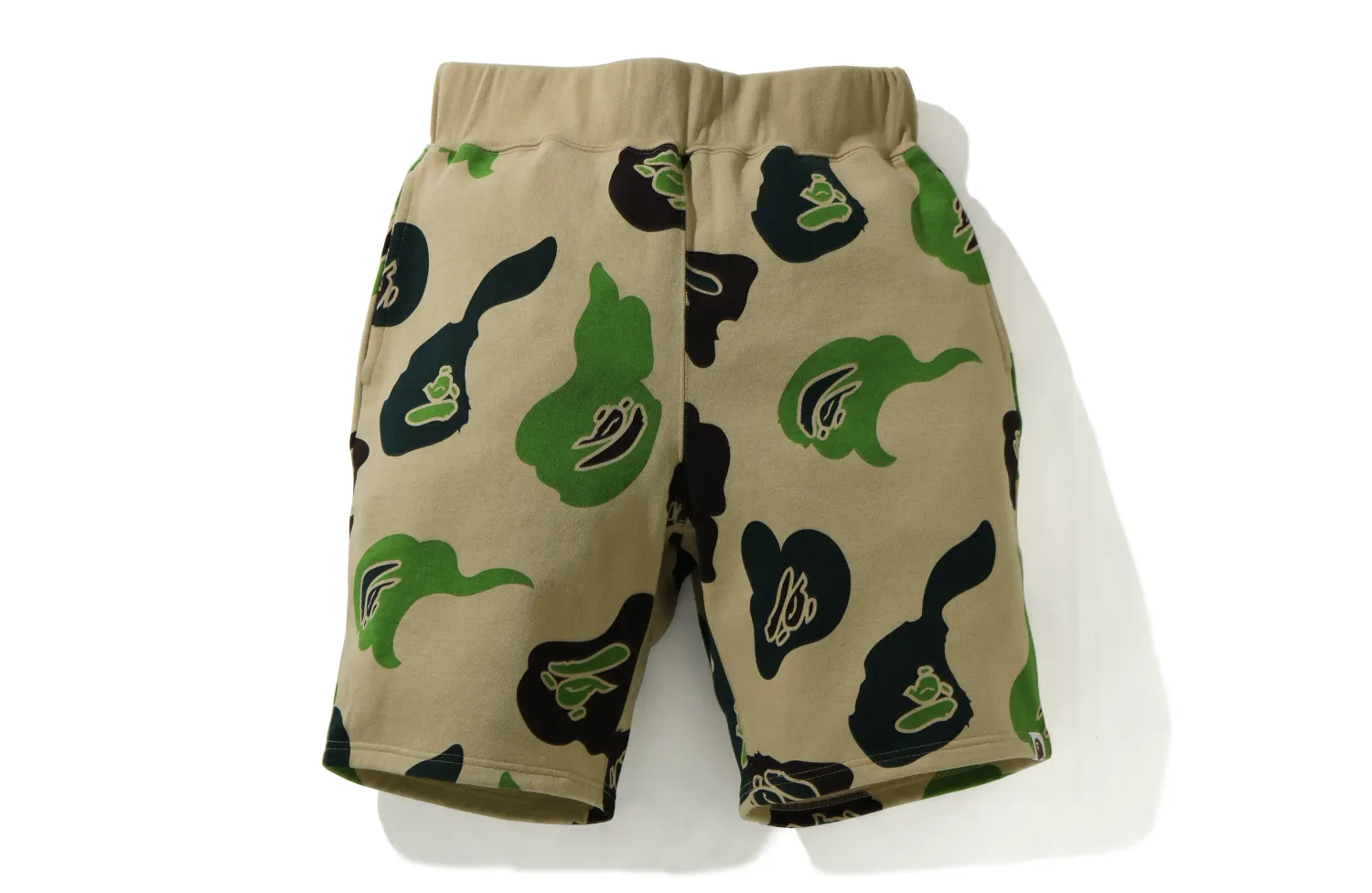 BAPE DEF CAMO WIDE SWEAT SHORTS YELLOW