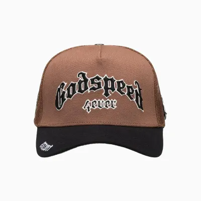 GODSPEED FOREVER TRUCKER HAT BROWN