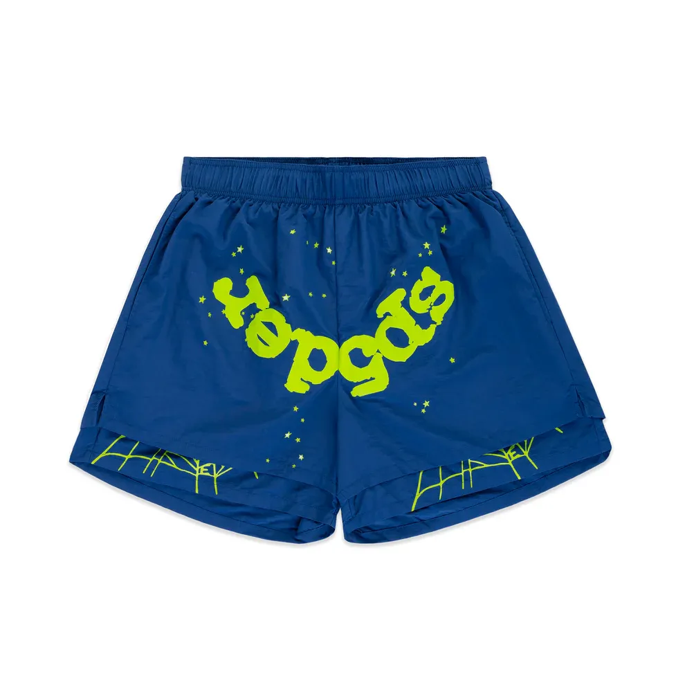 SP5DER OG WEB DOUBLE LAYER SHORTS BLUE/GREEN