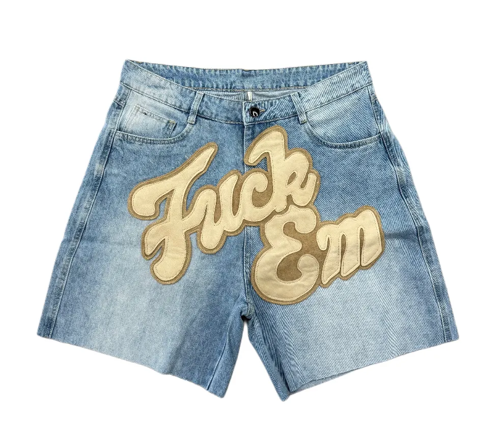 F**K EM NYC LOGO SHORTS SAND