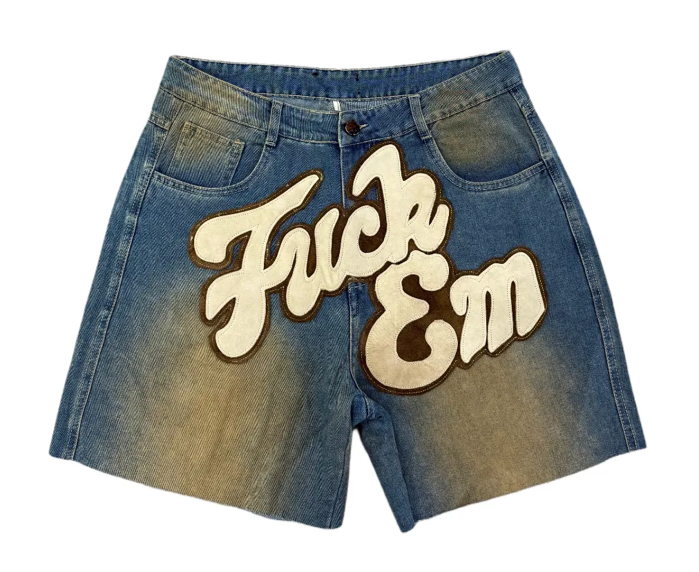 F**K EM NYC LOGO SHORTS DARK BROWN