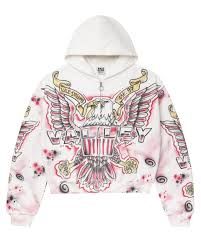VALE WHITE FLAG ZIP UP HOODIE