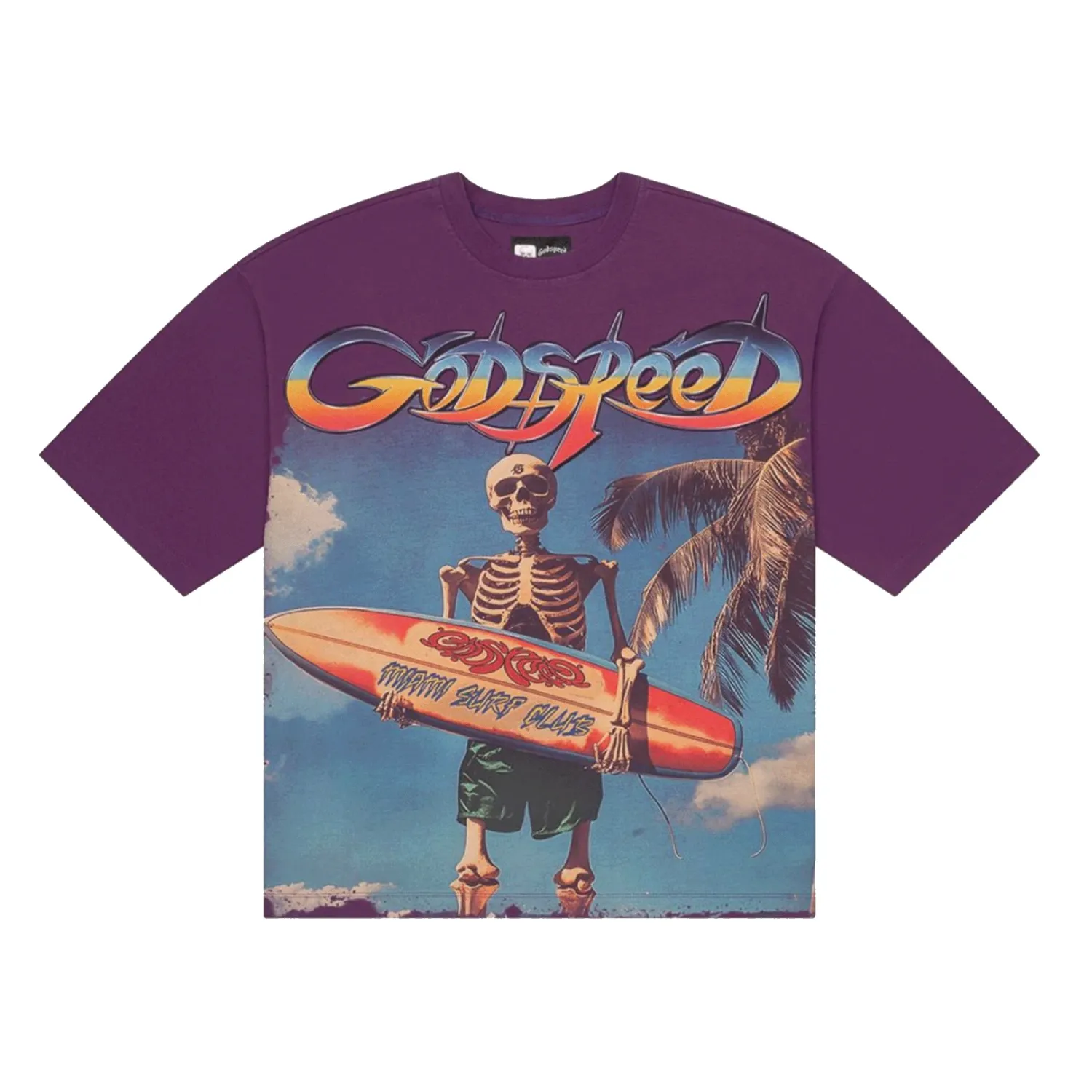 GODSPEED MIAMI SURF CLUB PURPLE TEE