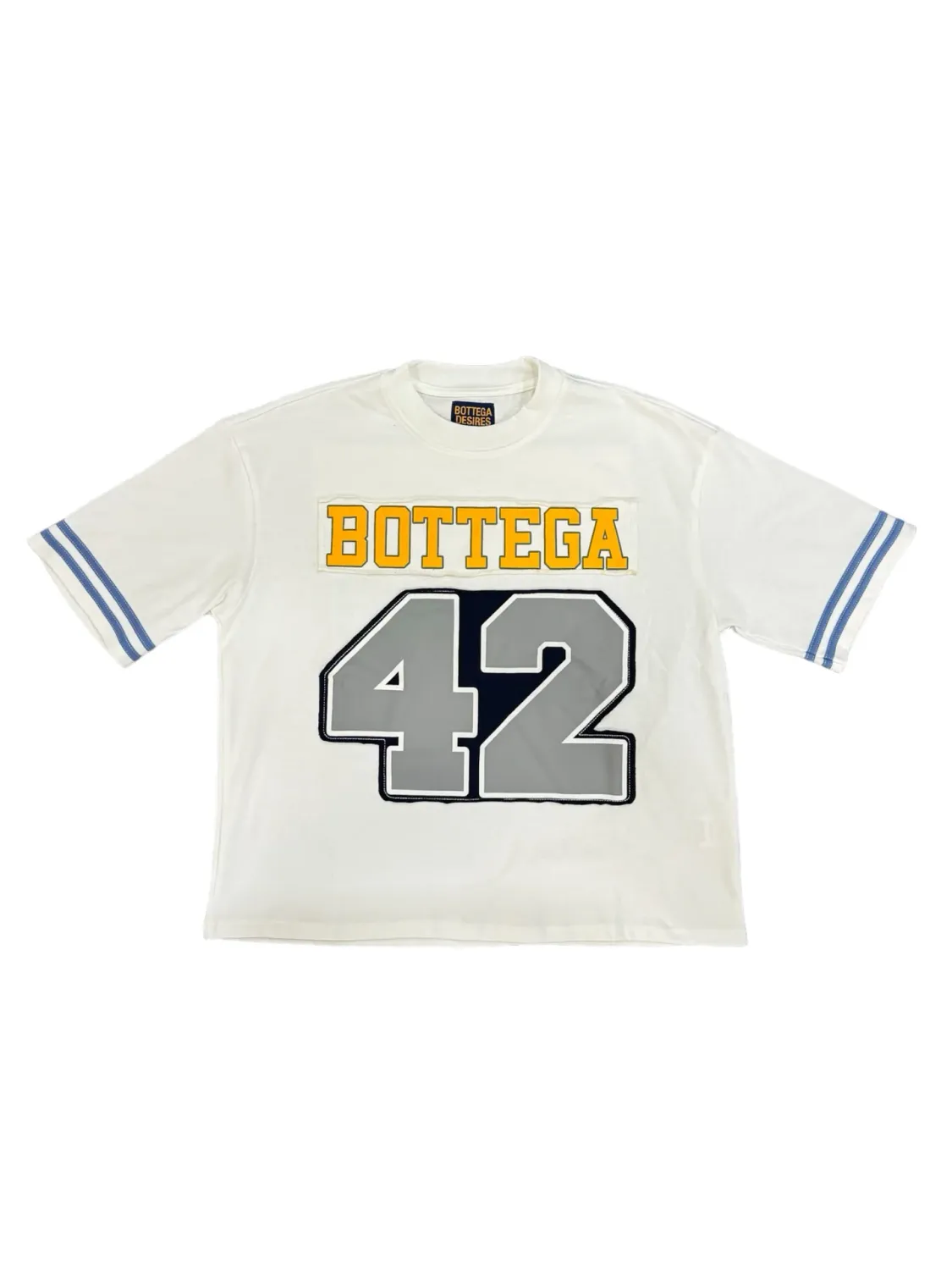 BOTTEGA DESIRES JACKIE ROBINSON JERSEY GREY TEE