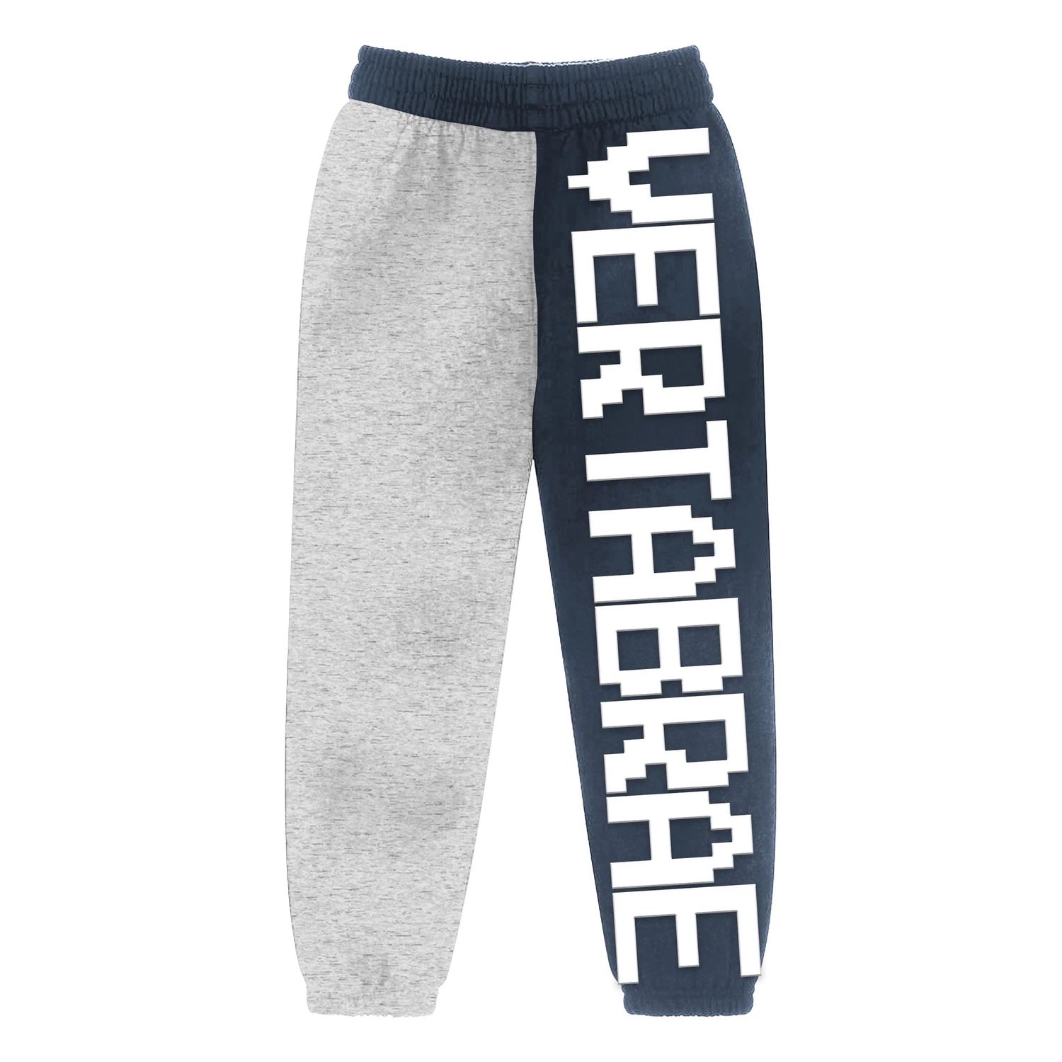 VERTABRAE C-1 SPLIT NAVY/GREY SWEATPANTS