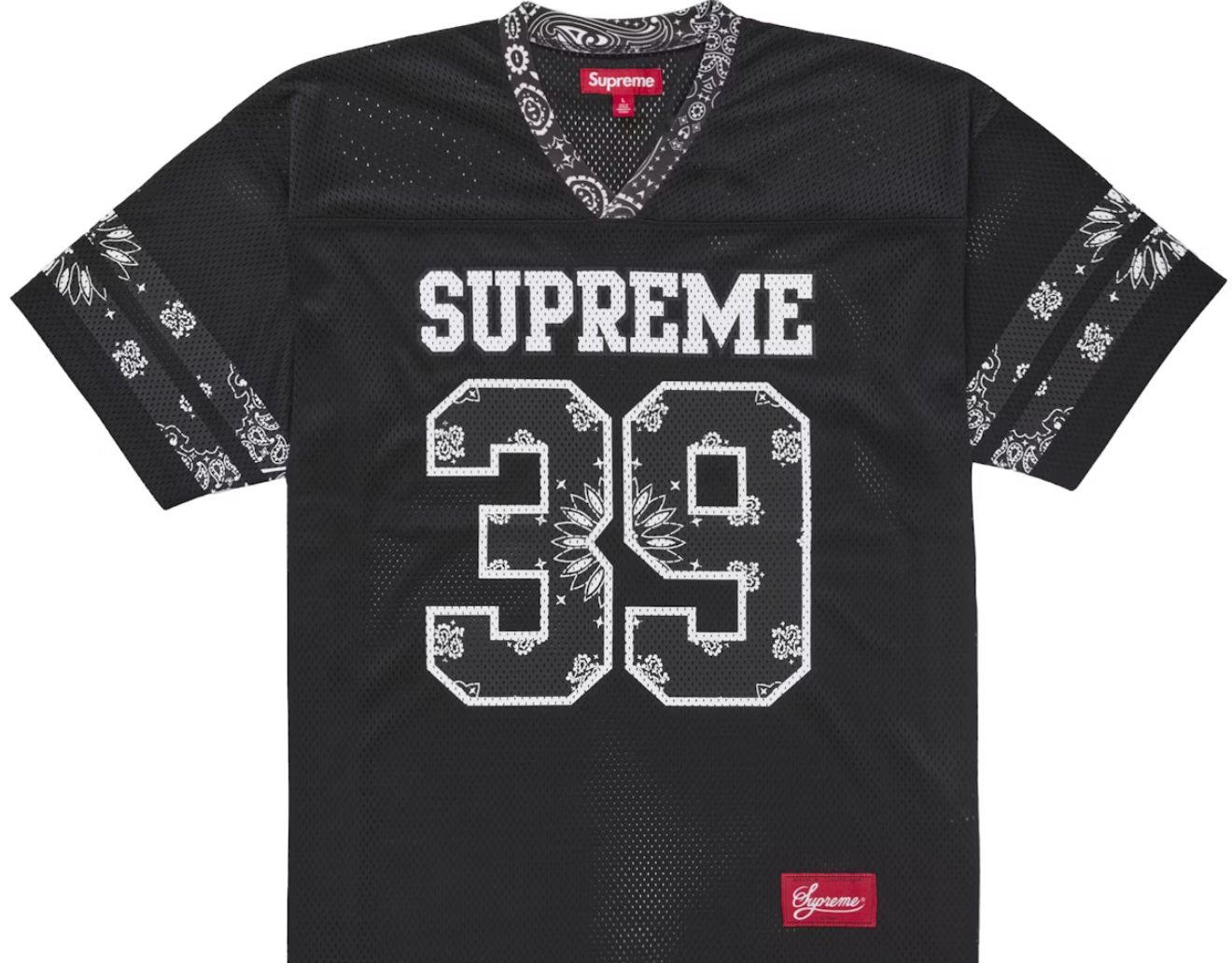 SUPREME BANDANA FOOTBALL JERSEY BLACK