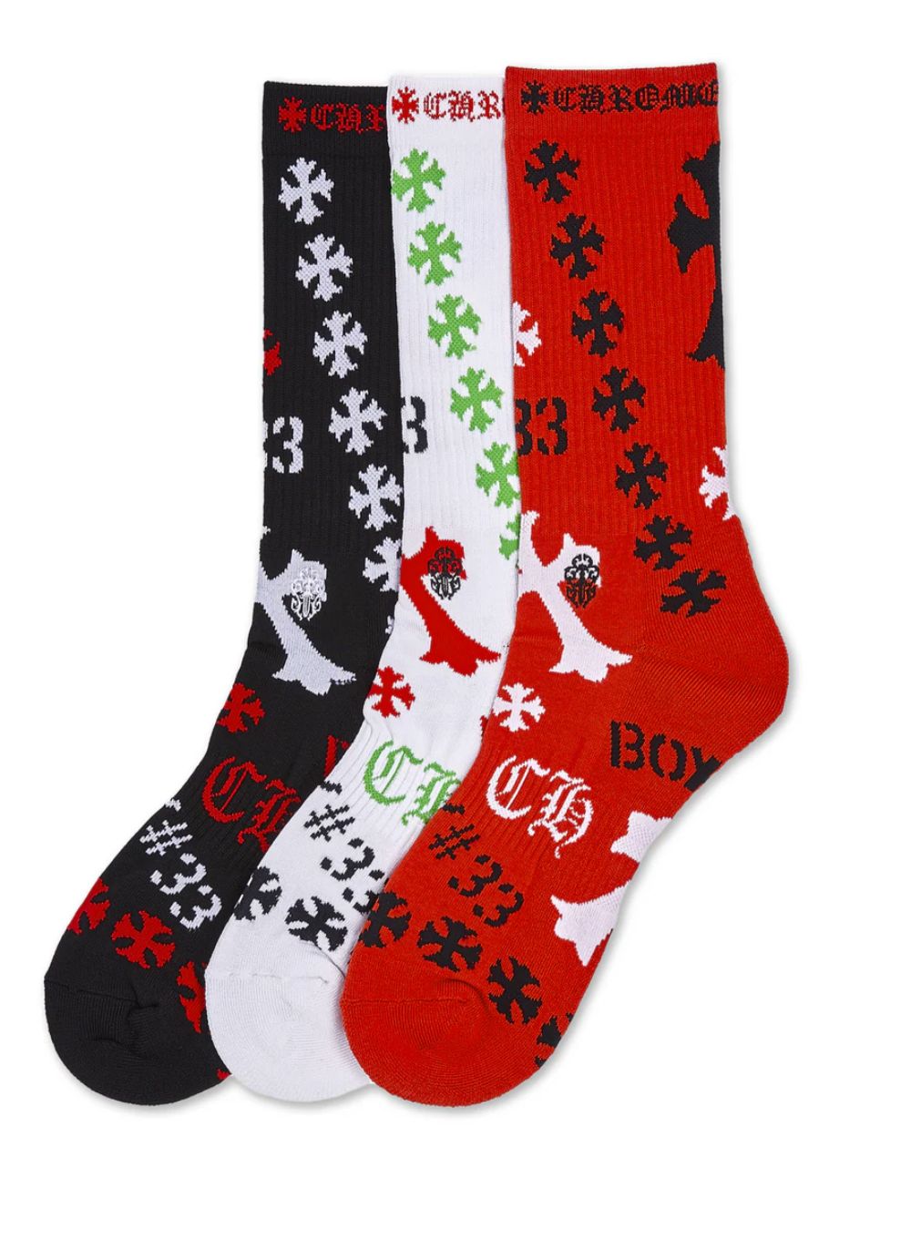 CHROME HEARTS STENCIL SOCKS