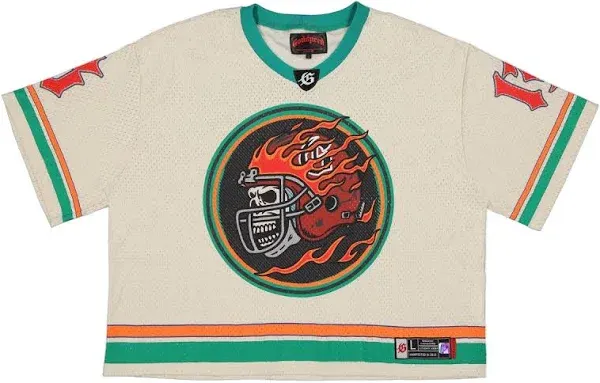 GODSPEED FIRST DOWN JERSEY BONE TEAL ORANGE
