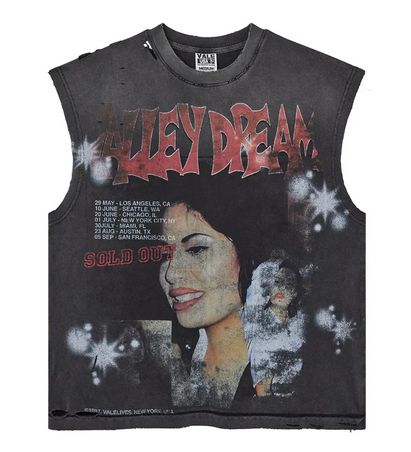 VALE LA FLOR MUSCLE TEE BLACK
